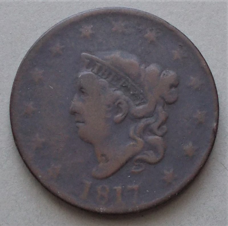 1817-Coronet-Cent-13-Stars